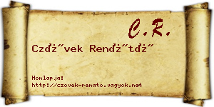 Czövek Renátó névjegykártya