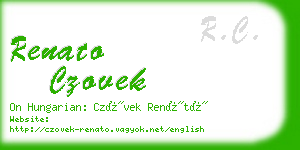 renato czovek business card