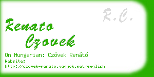 renato czovek business card